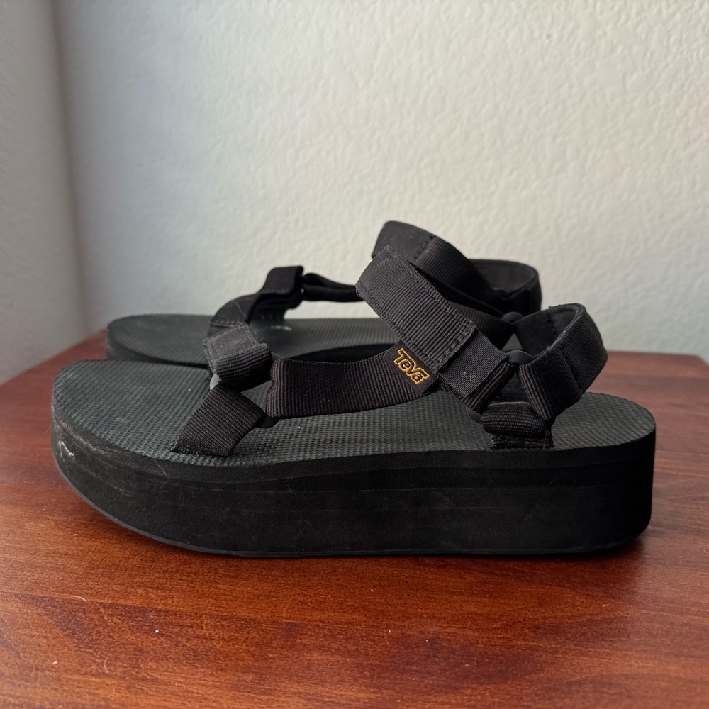 Teva Black Flatform Sandals